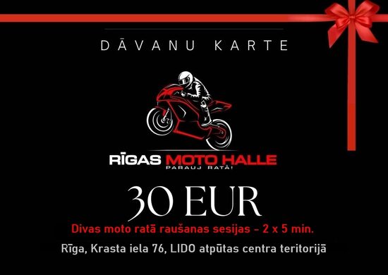 Dāvanu karte - 2 x 5 min moto ratā raušanas sesija